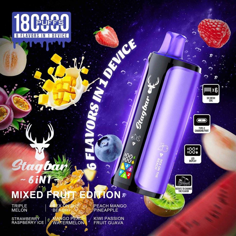 Stagbar 6 IN 1 180K Puffs Disposable Vape best